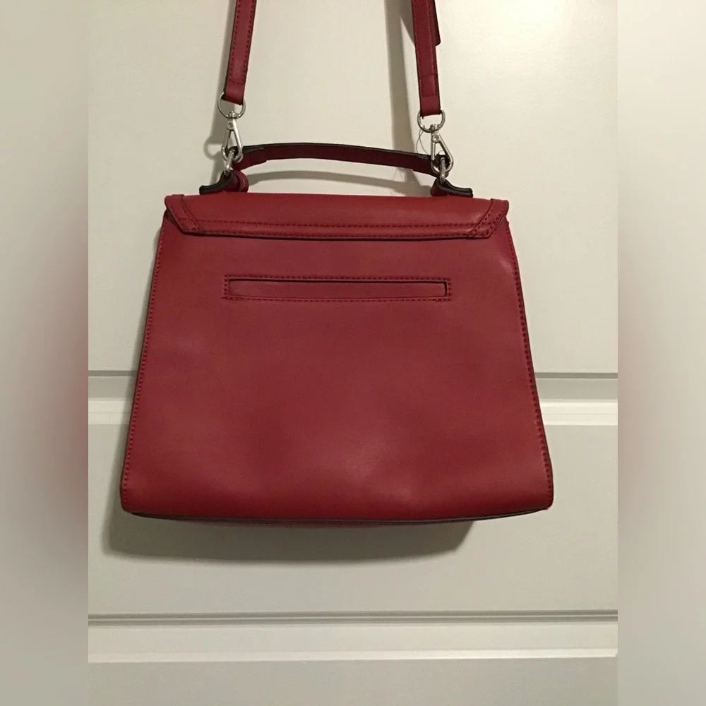 Guess Cherry Red Top Handle Satchel Bag
